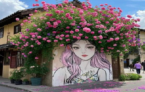 得荣怎么设计网红打卡墙绘