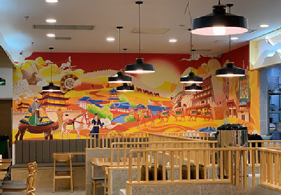 得荣商业空间彩绘介绍。