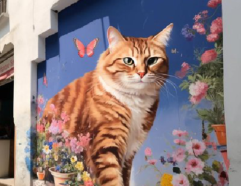 得荣自己绘制有个性的手绘墙