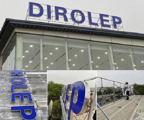 得荣楼顶发光字安装的注意事项。